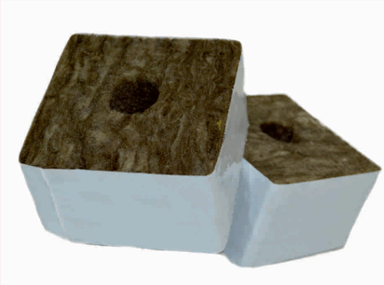 Agra Wool Rockwool Seed Start Block, 10cm Cube, 38x35mm Hole