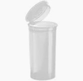 Premium Clear 13 Dram Pop-Top Medical Containers, 25-Pack, Secure Seal
