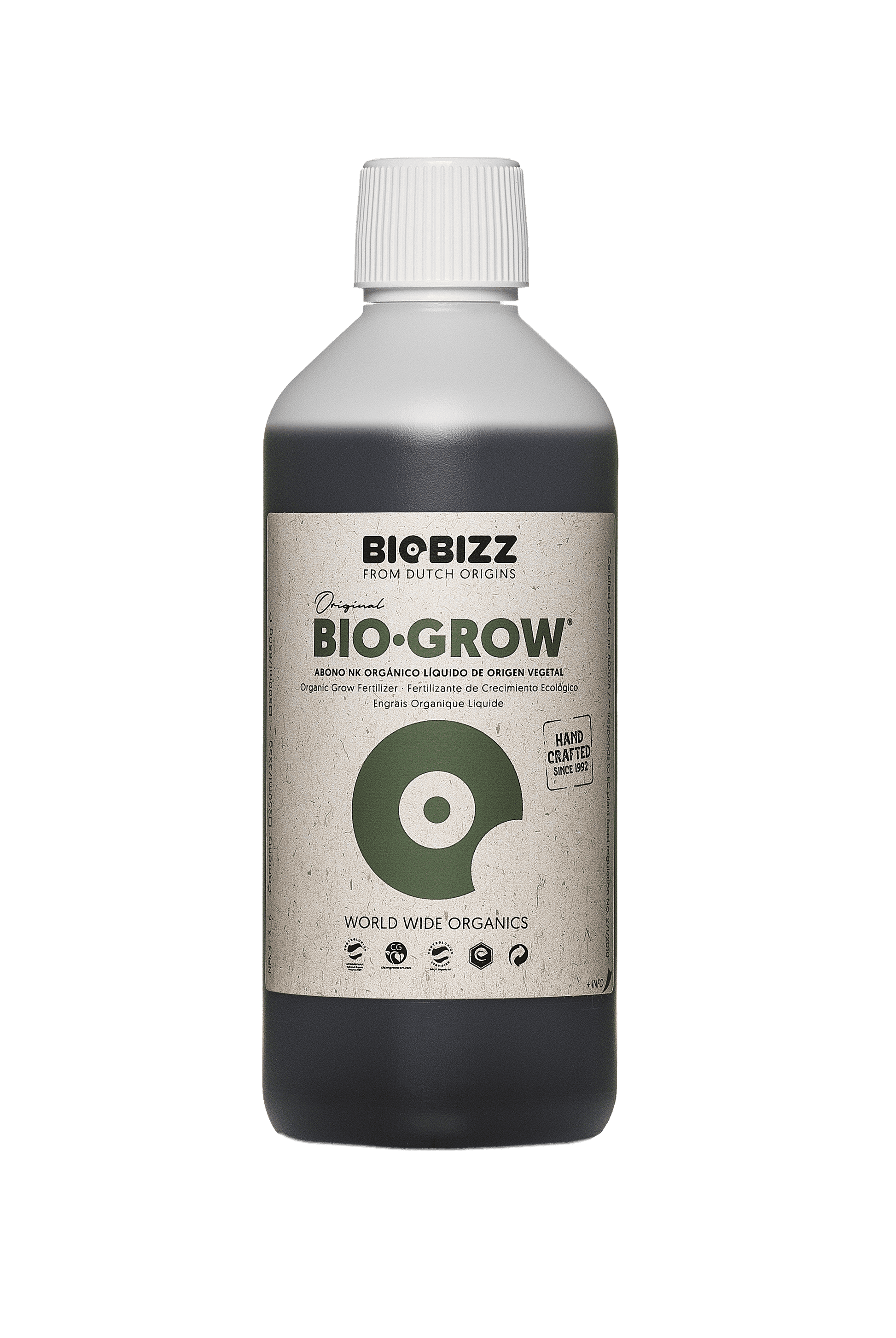 BioBizz Bio Grow Organic Liquid Plant Growth Fertiliser 500ml All Stages