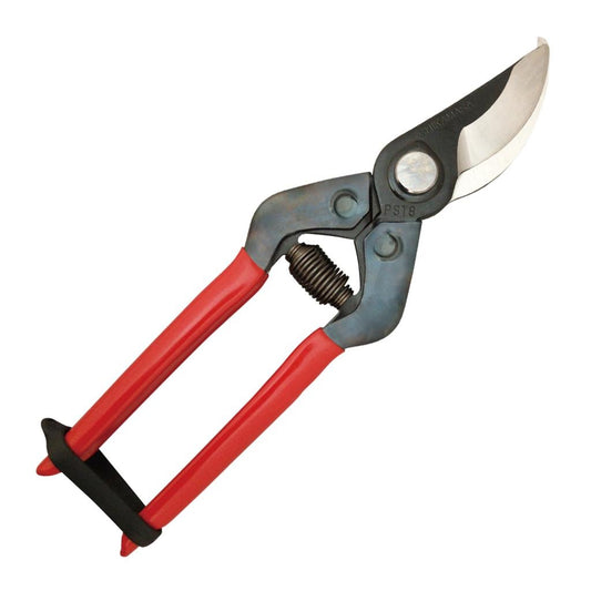 Chikamasa PST-8 Red Professional Pruning Shears: Sharp Carbon Steel Blades, Ergonomic