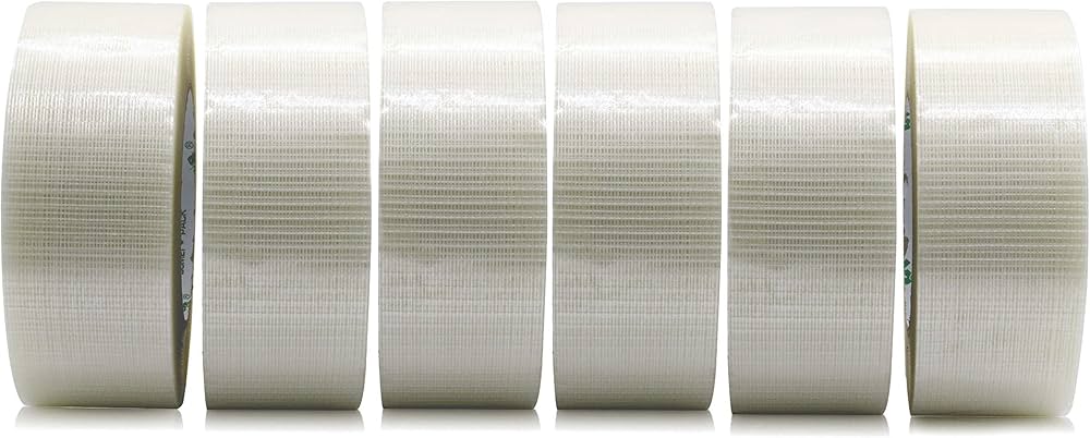 Clear CrossWeave Ducting Tape 75mm x 50m High-Strength 12-Roll Box