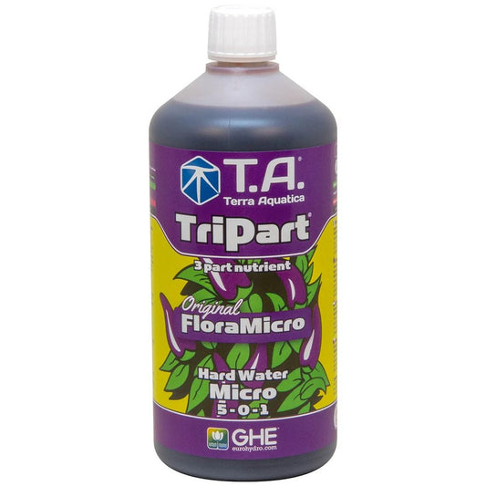 Terra Aquatica TriPart Micro HARD 1L Concentrated Hydroponic Base Nutrient