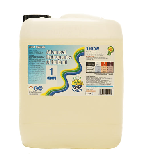 Dutch Formula 1 Grow Advanced Hydroponic Nutrient Solution 10L for Vegetative Stage