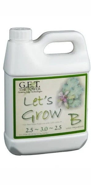 G.E.T. Let's Grow B 1L Hydroponic Nutrient for Vegetative Stage