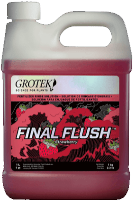 Grotek Final Flush Strawberry Scented 1L Nutrient Rinse Solution for Cleaner Harvest