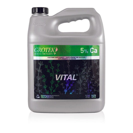 Grotek Vital 4L Soluble Calcium Fertiliser for Optimal Plant Health and Growth