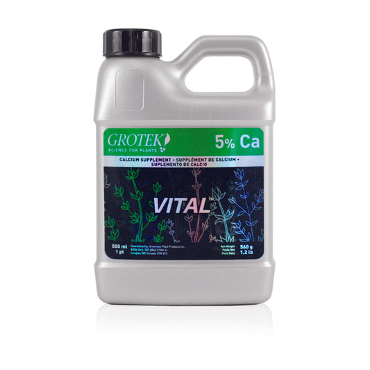 Grotek Vital 500ml Advanced Water-Soluble Calcium Fertiliser for Optimal Plant Health
