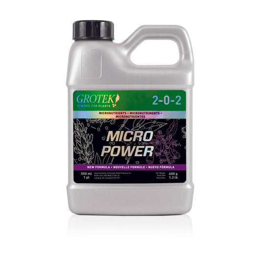 Grotek Organics MicroPower 500ml Essential Micronutrient Plant Supplement for Hydroponics