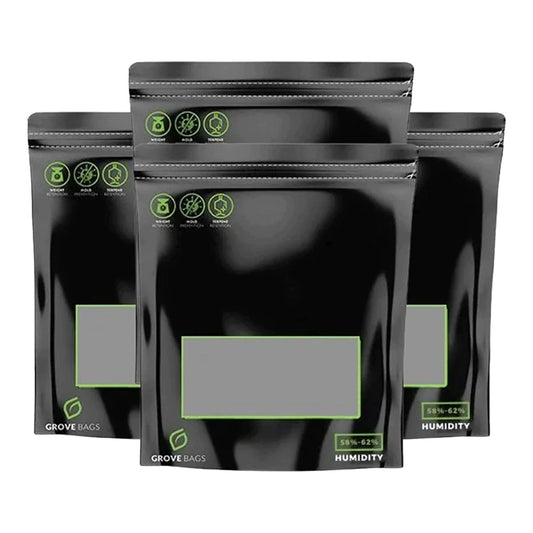 Grove Bags Black Window Pouch X-Small 7g Humidity Control Storage Bag