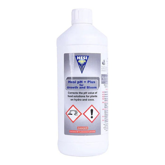 Hesi pH Plus 1L Hydroponic Nutrient Solution pH Increaser for Optimal Growth