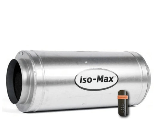Isomax Acoustic AC 200mm Inline Fan, 870m³/hr, 3-Speed, Quiet Ventilation