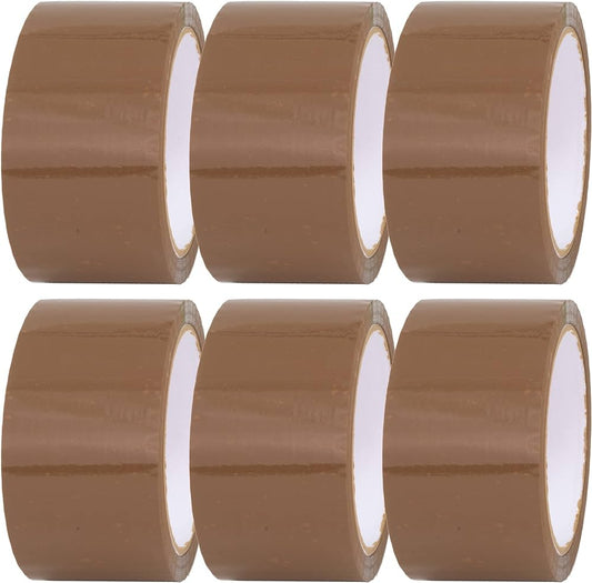 Strong Brown Cello Packing Tape 48mm x 66m, Multi-Pack for Secure Sealing