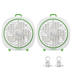 AeroWave D4 Twin USB Clip Fan, 4-Inch, Portable, Adjustable, White