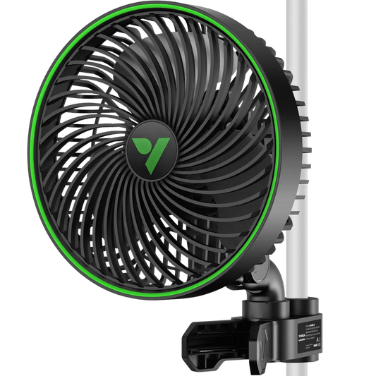 VIVOSUN AeroWave E6 Smart Clip-on Fan, EC Motor, Auto Oscillation, Grow Tent Air Circulator
