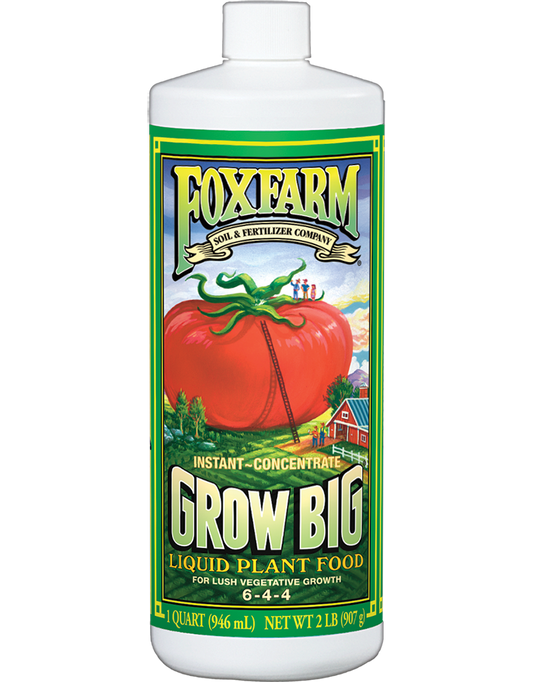 FoxFarm Grow Big Liquid Concentrate Fertiliser for Lush Vegetative Plant Growth