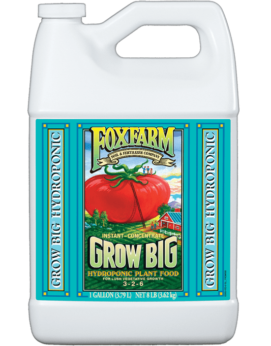 FoxFarm Grow Big Hydroponic Liquid Fertiliser 3-2-6 for Vigorous Vegetative Growth