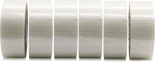 Clear CrossWeave Ducting Tape 75mm x 50m High-Strength 12-Roll Box