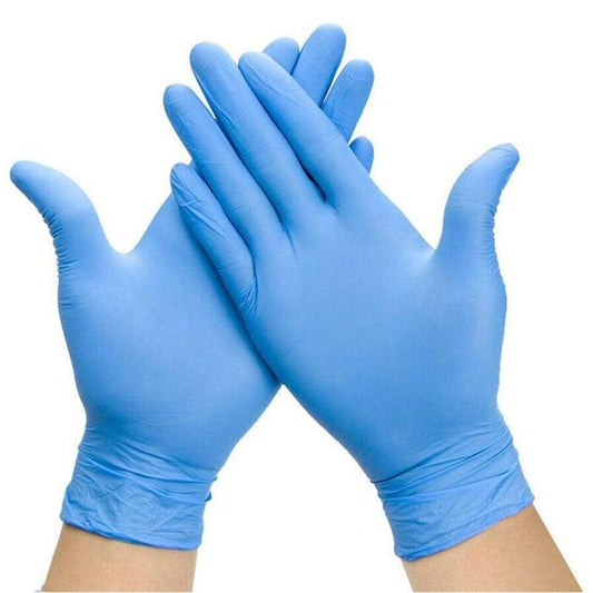 Premium Large Blue Nitrile Disposable Gloves - Box of 150 - Long Cuff
