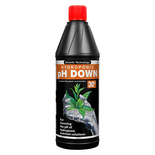 Growth Technology pH Down 1L: 30% Concentrated Phosphoric Acid Hydroponic pH Adjuster