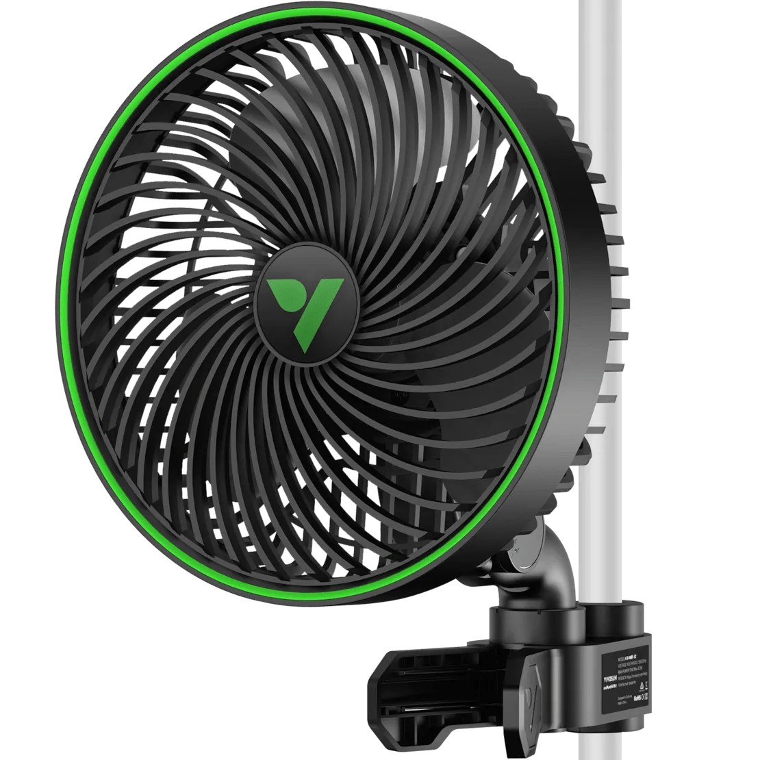 VIVOSUN AeroWave E6 Smart Clip-on Fan, EC Motor, Auto Oscillation, Grow Tent Air Circulator