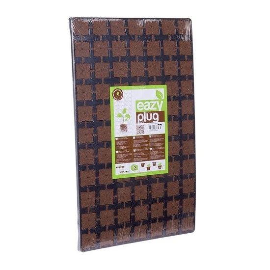 Eazy Plug 77-Cell Organic Dry Rooting Cubes Tray for Seedling Propagation