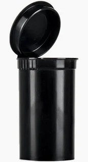 Premium Black 19 Dram Pop-Top Medical Containers - 25 Pack Secure Storage