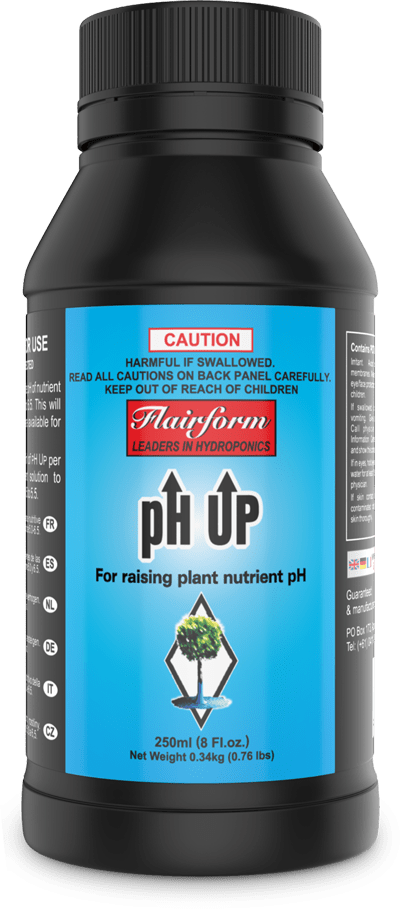 Flairform Non-Corrosive pH Up 250ml Nutrient Adjuster for Hydroponics